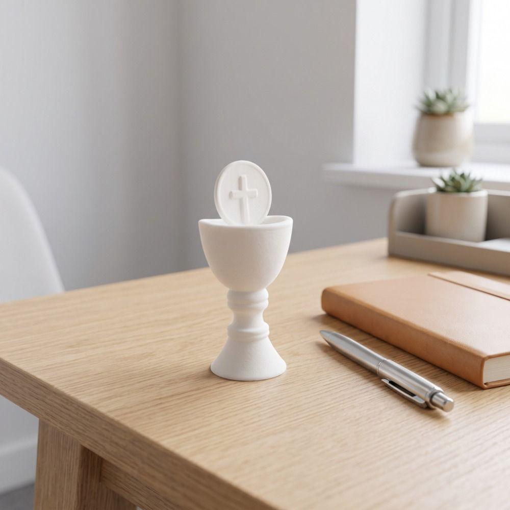 Realistic Holy Grail Figurine Plastic Table Ornament Collectible Religious Table Sculpture Church