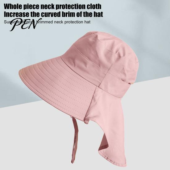 Lightweight Summer Hiking Hat Women Sun with Neck Flap, Wide Brim Packable Breathable UV Protection Beach Hat, for Travel Commuting Versatile Outdoor