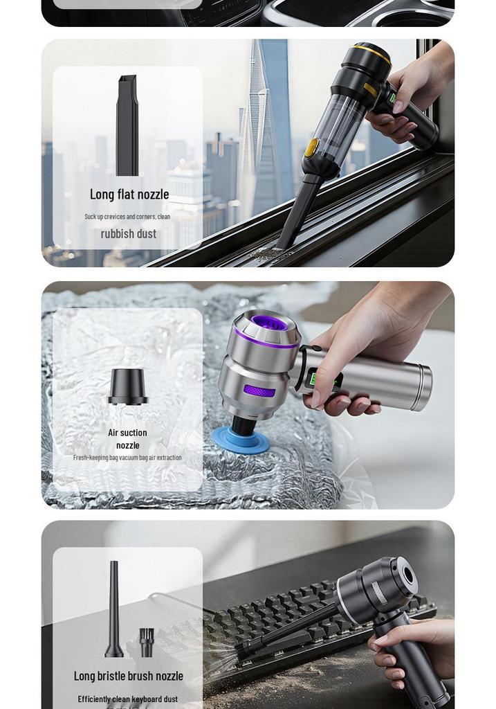 Wireless Handheld Vacuum Cleaner with High Suction, Power Display & Portable Brushless Motor