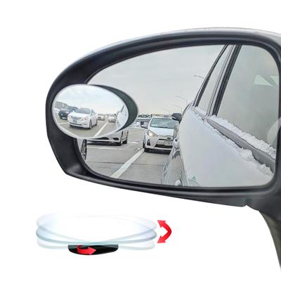 Car Auxiliary Mirror Blind Spot Mirror, 360° Angle Adjustable Rearview Mirror, Side Mirror(Oval 4 Pieces)