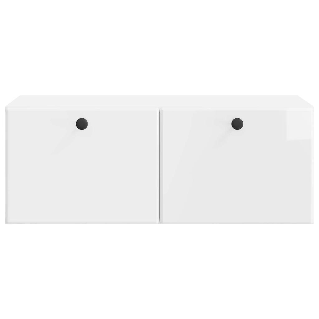 Wall Mounted TV Cabinet 78.5 x 41 x 30 cm Glossy White