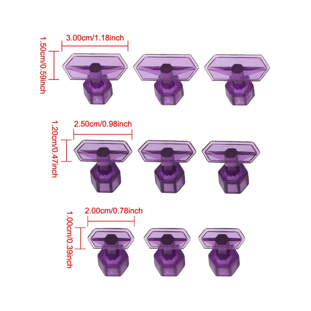 Car Body Repair Dent Glues Pulling Tabs Kits Paintless Dent Removal Tabs Puller Tabs For Automobiles Refrigerators Motorcycles 10 Pcs Purple Tabs