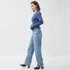 Gu By Uniqlo High Rise Straight Jeans+ec  Long Length 