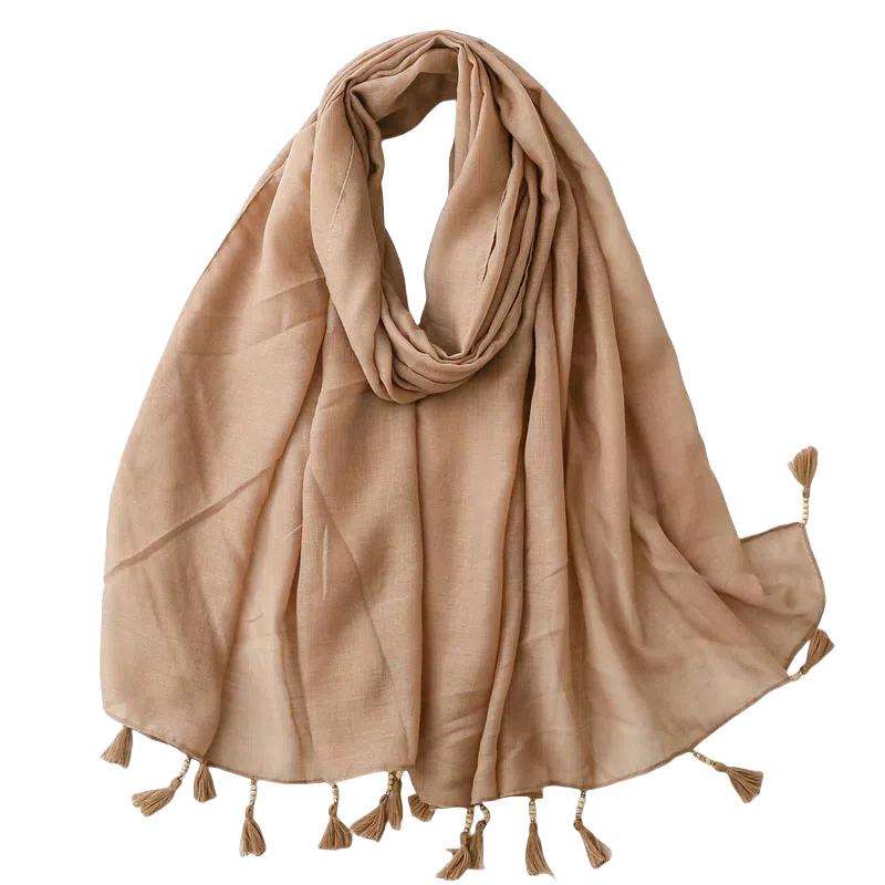 Lightweight Women's Sunshade Scarves,cotton and Linen Air Conditioning Sun Protection Beach Scarves Summer Shawl
