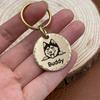 Messing Hundeanhänger Personalisierte Haustier-ID-Tags Gravur Welpe Anti-Verlust Halsbänder Anhänger Hund Katze Name Haustiere Hunde Zubehör Zubehör Benutzerdefiniert