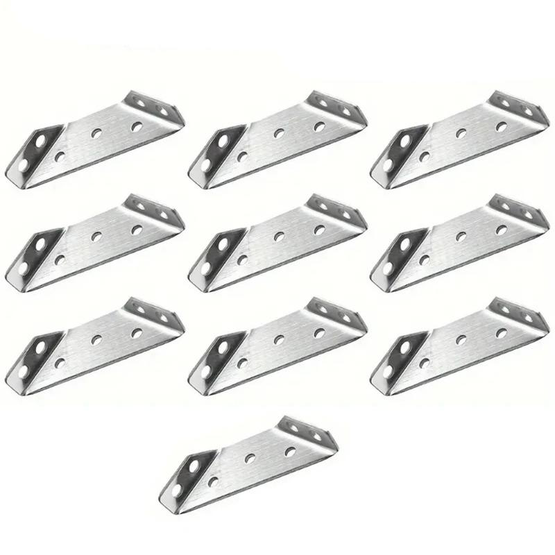 20pcs Multi functional 90 degree right angle fixator Stainless steel corner code with screws Cabinet reinforcement accessories