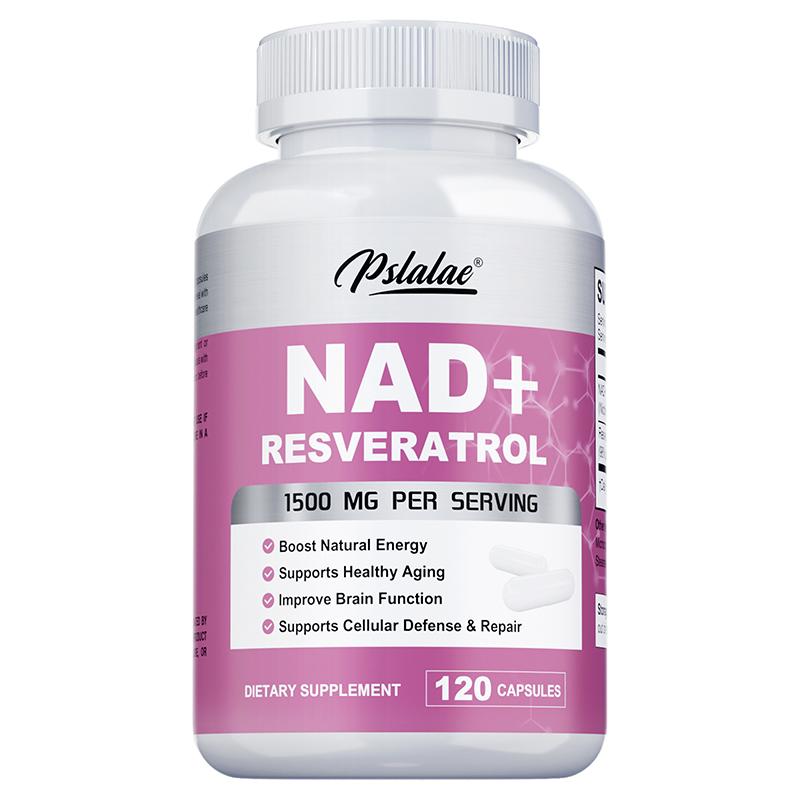 NAD+ 1200 мг + Ресвератрол 300 мг Антиоксидантные капсулы без вкуса 120*1