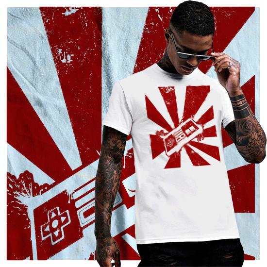 

Anime t-shirt Gamer controller neo tokyo cyberpunk science fiction action tee S