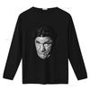 Vintage Black White Funny Classic Comedy Actor Portrait Print Casual T Shirt Vintage Washed Graphic Stretched Streetwear