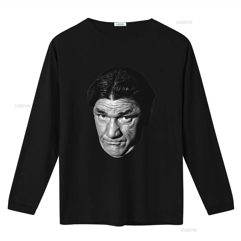 Vintage Black White Funny Classic Comedy Actor Portrait Print Casual T Shirt Vintage Washed Graphic Stretched Streetwear