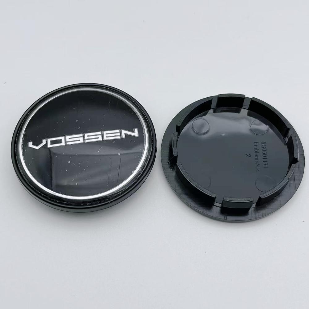4pcs 65MM O.D / 56MM I.D New Style Car Wheel Center Caps With Vossen Logo Bagde Wheels Hub Rim Hubcaps Cover Replace Accessories