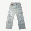 High-Waisted Straight Fit Denim Jeans With Vintage Cupid Angel Print Men 2025 Casual Wear