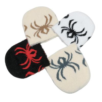 Autumn and Winter New Pullover Hat Personality Halloween Holiday Spider Jacquard Imitation Mink Knitted Hat Men
