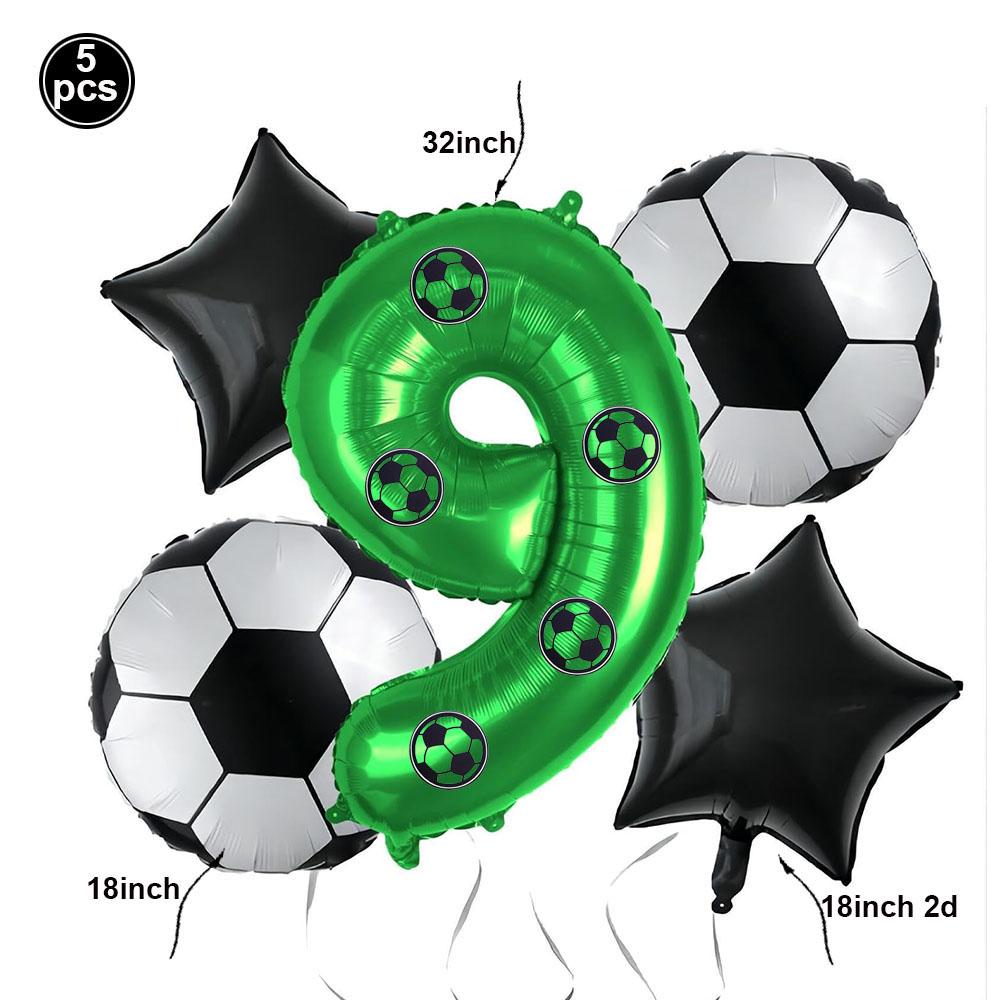 Football Balloon Birthday Decoration Boy Digital Balloon Football Trophy Aluminum Foil Balloon Birthday Party FestivalDecoration