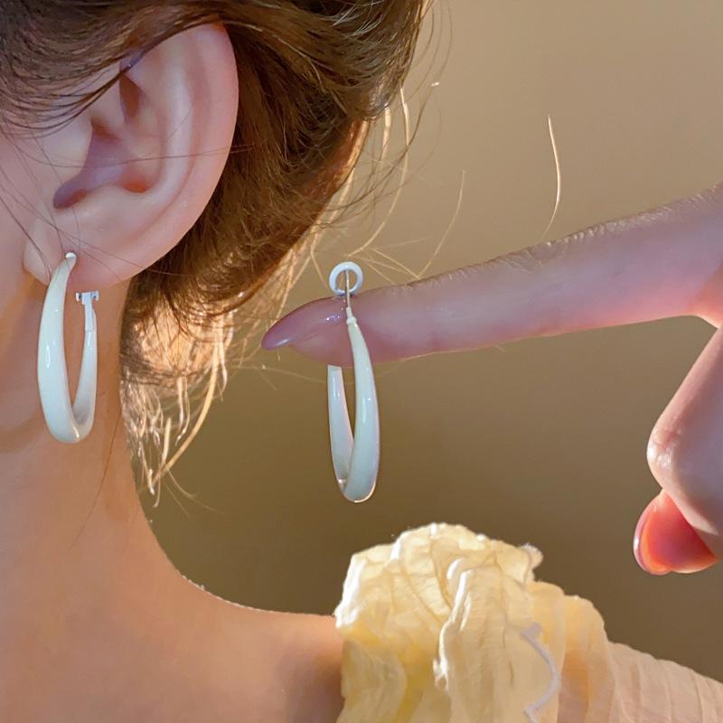 Dopamine Color Glossy Earrings Earrings Simple Earrings