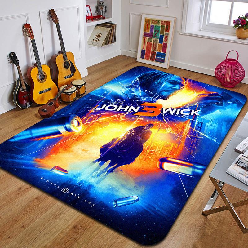 Tappeto stampato J-John Wick, tappetino da yoga alla moda, tappeto decorativo per camera da letto, soggiorno, bagno, tappetino decorativo per pavimento, regalo di compleanno