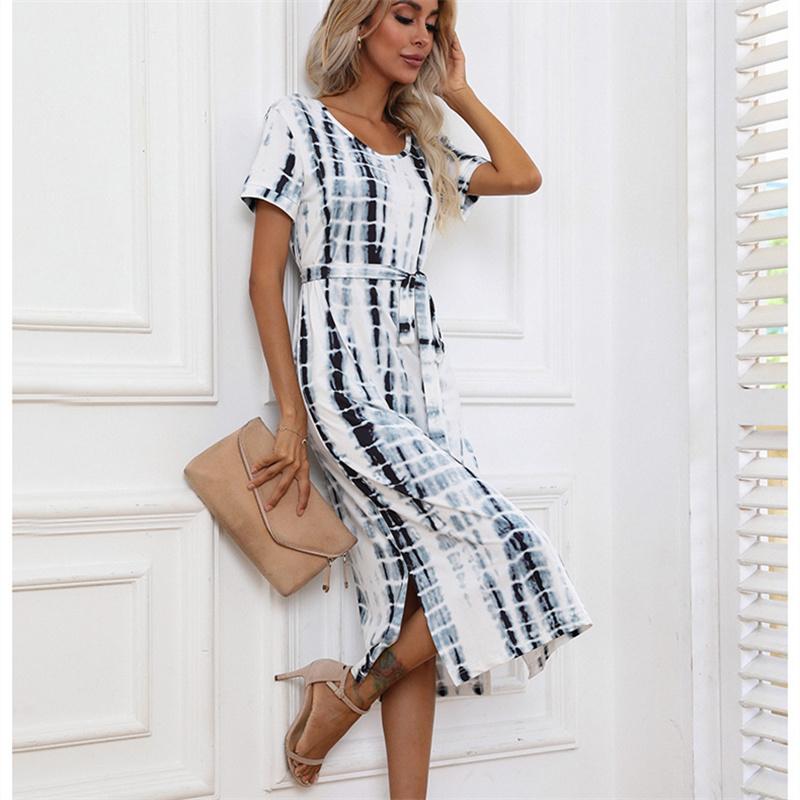 Elegant Bodycon Sexy Women's Short Sleeve Printed Dress for Women 2022 Summer Boho Party Dresses Woman Robe Femme Ladies