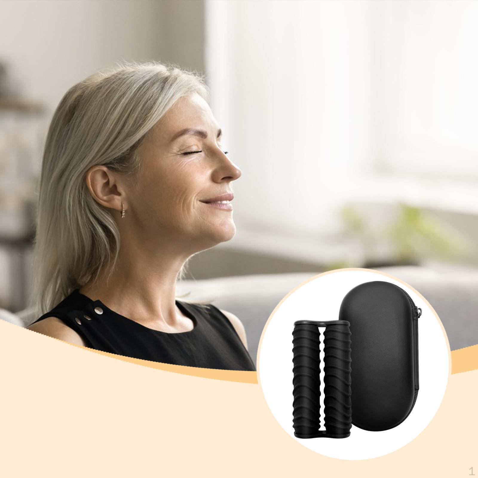 

Hand Massage Roller Fidget Toy Tissue Muscle Tool, Handheld for Boyfriend Black Wave