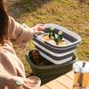 1pc Collapsible Sink & Picnic Basket - Durable PVC, Ideal for Camping, Hiking, Dishwashing & Family Gatherings, Multifunctional