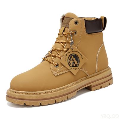 Men's Spring Autumn Retro High Top Boots Simple Comfortable Versatile for Daily Leisure Anti Slip Wear-resistant Men's Shoes