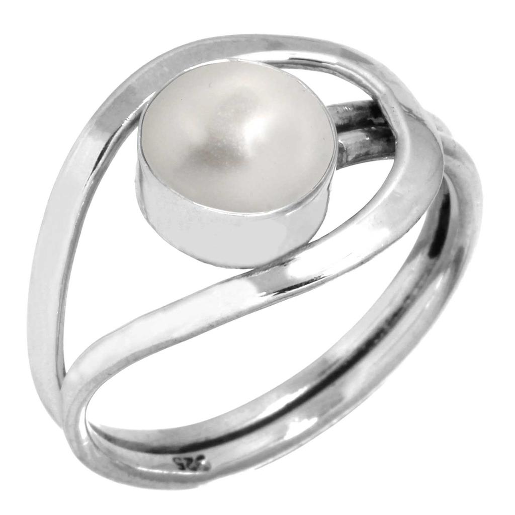 925 Sterling Silver Ring Women Gemstone Handmade Jewelry Easter Gift Blue Green Purple Copper Turquoise Freshwater Pearl Lapis Mother Of Pearl Fashion