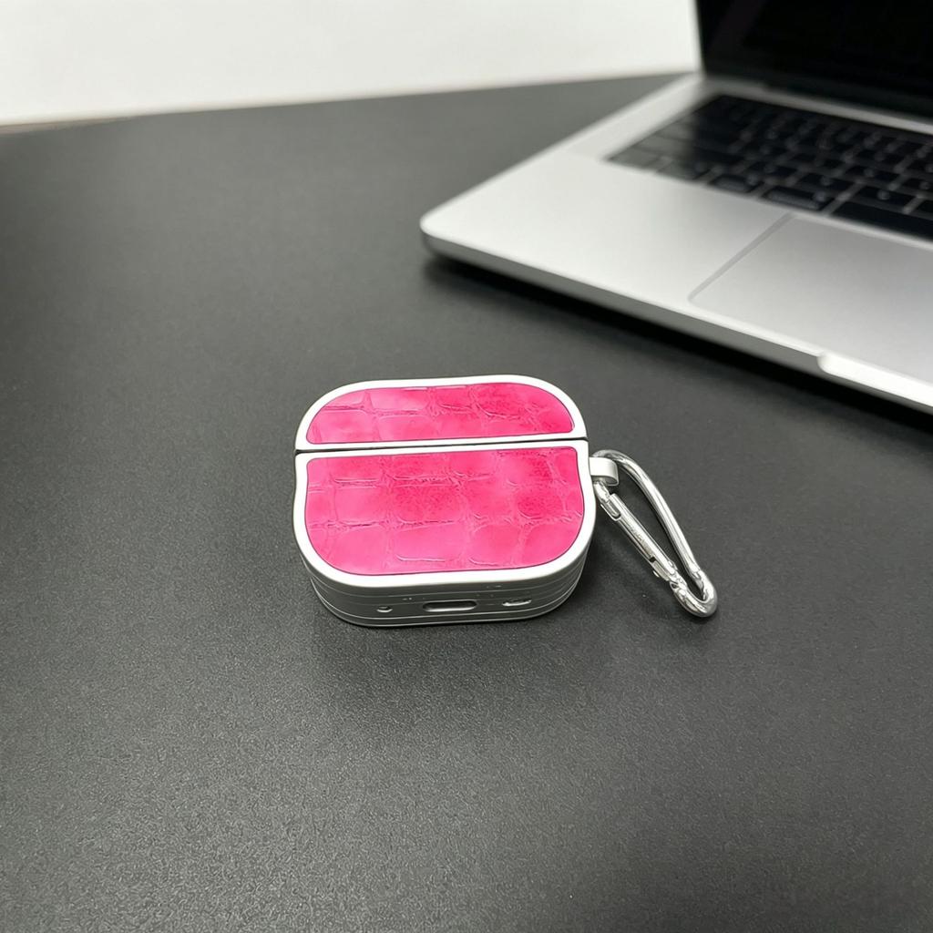 Electroplating Spray Paint Sticker Alligator Pattern for Apple AirPods 1 Earphone Case AirPods Pro 1 Protective Cover