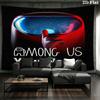 Among Us Custom Name Wall Tapestry Aesthetic Wall Hanging Printed Fabric Blanket Decorative Tapestries for Bedroom Living Room Home Decor