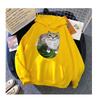 Felpe con cappuccio stampate Gatto Anguria Gatto Stupido Meme Abbigliamento Streetwear Gotico Casual Anni '90 Felpe con cappuccio Grafiche Y2k da Donna