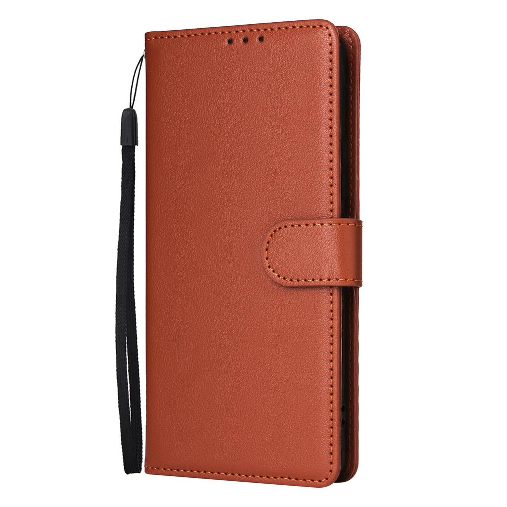 For Realme 14 Pro 5G Case Wallet Stand View PU Leather Phone Cover with Wrist Strap