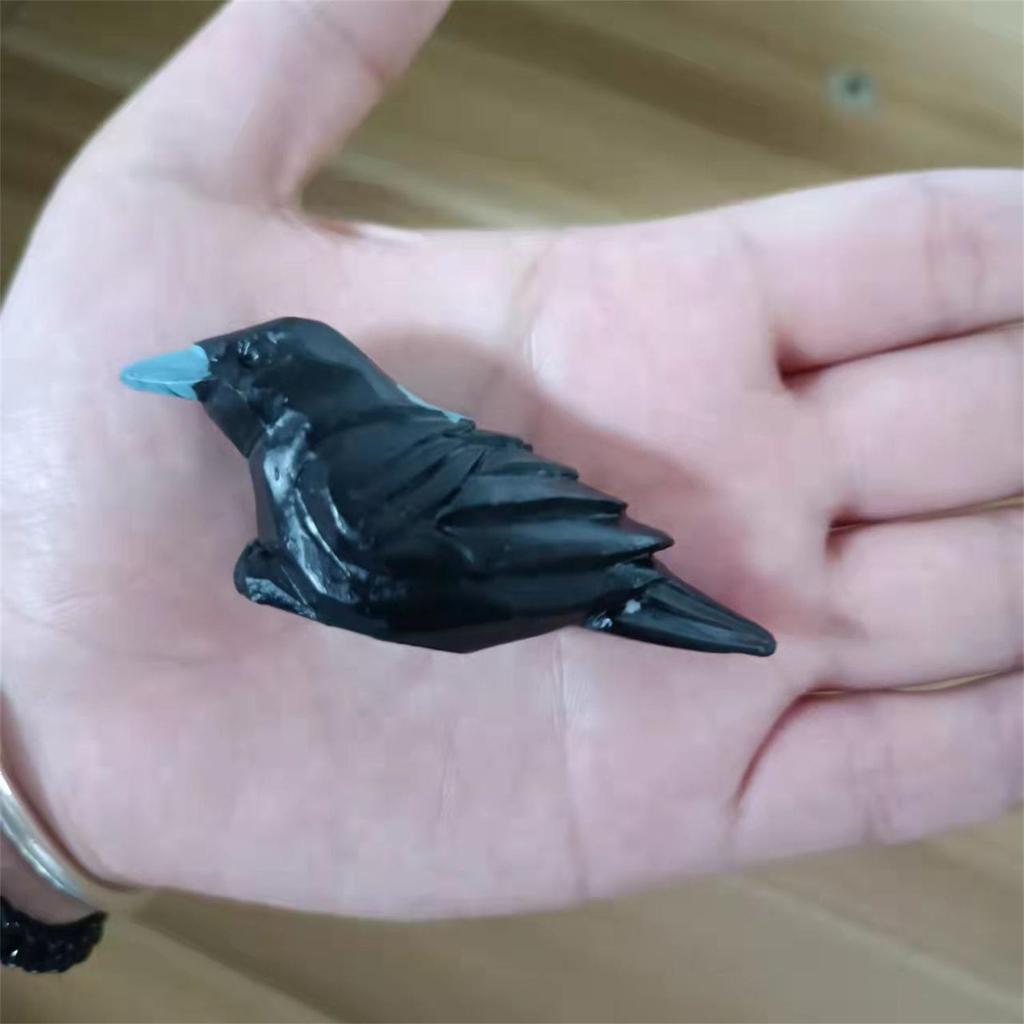 Black Bird Crow Figurina Statua Scultura Arte Decorazione in miniatura Piccolo animale