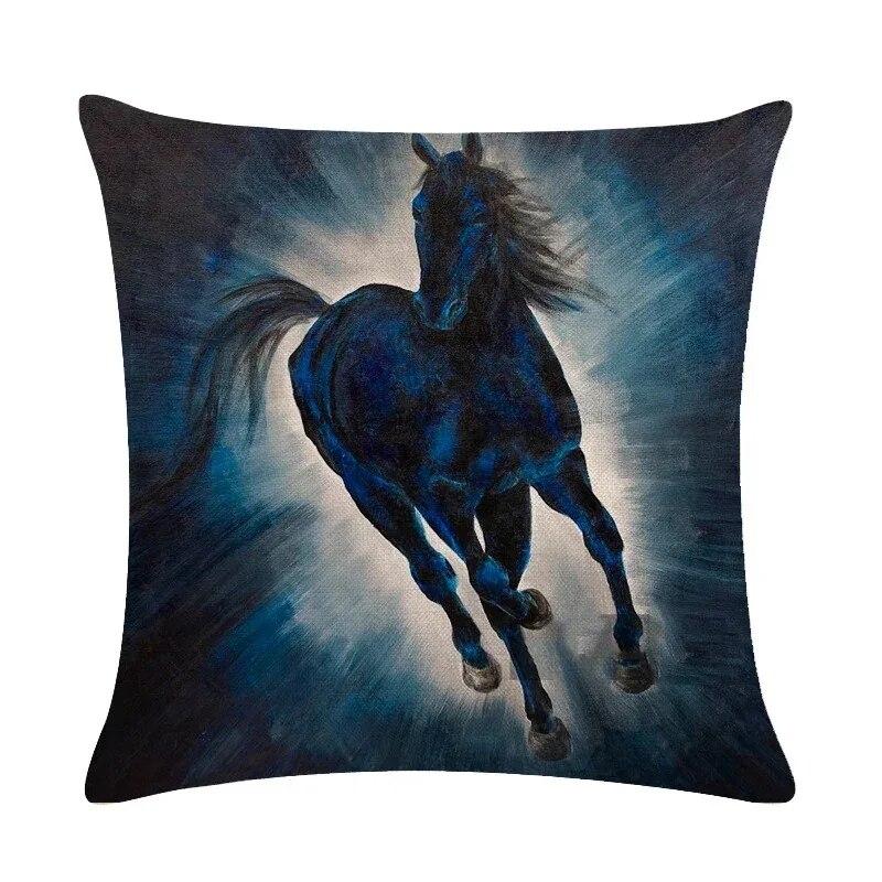 

Наволочка с рисунком лошади, украшение дома, спальня, офисное сиденье, гостиная, диван, наволочка 40x40, 45x45, 50x50, 60x60 см 40x40cm