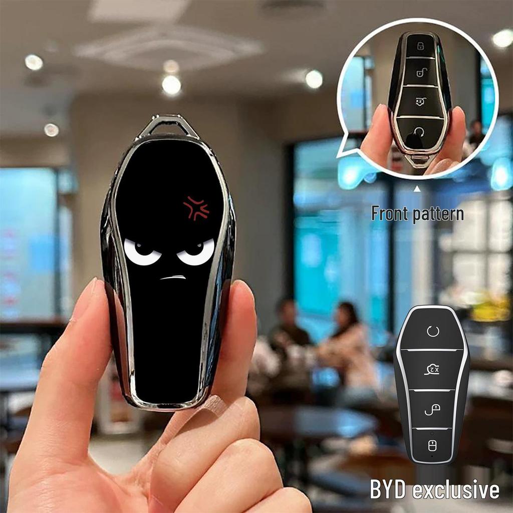 Key Case for BYD Han EV, Song Plus, Dolphin, Tang DMI, Qin L, Yuan Pro, Seagull 05 - Protective Car Key Shell