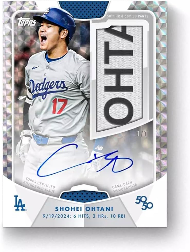 2024 Topps 50/50 Shohei Ohtani 1 Pack (2024 Topps 50/50: Sho Hei Ohtani Single Pack) [Completely Unopened Pack]
