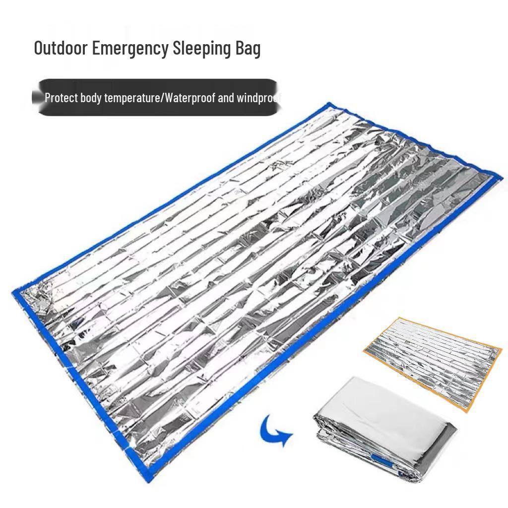 Silver PET Anti-Radiation Emergency Sleeping Bag for Warmth & Insulation
