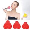 3pcs Makeup Brush Covers Reusable Silicone Dustproof Brush Protector Guards for Travel Home Girls Red