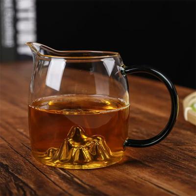 400ml Guanshan Heat-resistant Glass Tea Pitcher Fair Cup Kung Fu Tea Set Chahai Tea Ceremony Glass Serving Teacup Coffee Pot