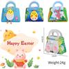 Delightful Easter Felt Carry Bags With Bunny And Chick Patterns Ideal For Candy And Gift Storage