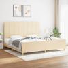 Vidaxl Bed Frame Without Mattress, Cream, 200X200 Cm, Upholstered