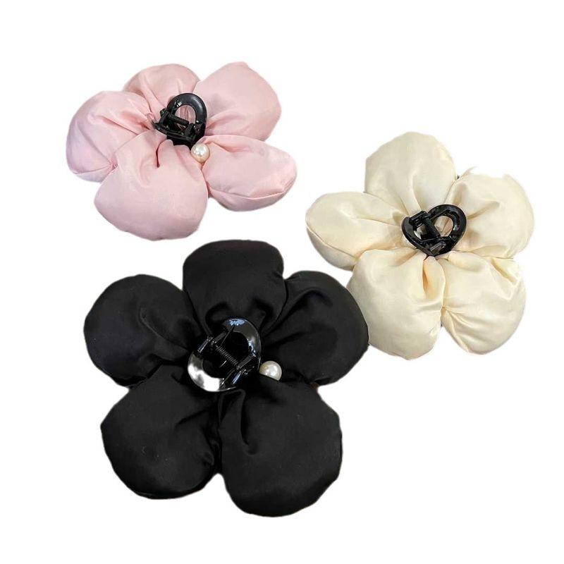 1 Stück Blume Puff Haarspange~Schwamm Sensation Große Blume Griffspange Weiblich Süß Hinterkopfspange Kopfschmuck Haarspange