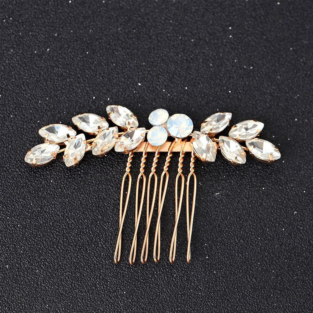 

Свадебные аксессуары из жемчуга и страз, блестящий головной убор, цветочный гребень для волос, свадебная тиара, цветочный зажим 4