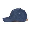 VARZAR VA Square Denim Label Ball Cap Medium Blue