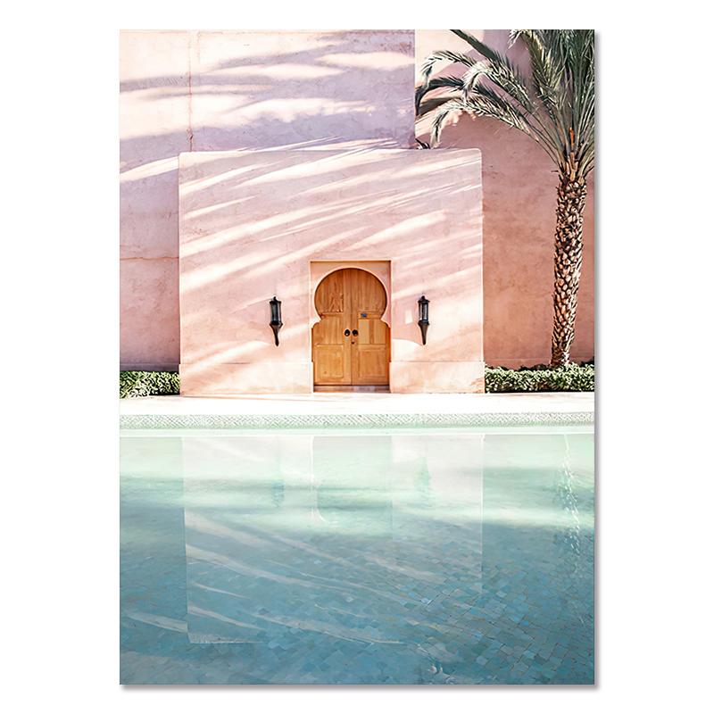 Islamic Building Wall Art Posters Nordic Architecture Canvas Paintings Landscape Plant Pictures Travel Prints Ramadan Home Decor