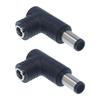 2PCS 240W Heavy Duty DC5.5x2.1mm Power Jacks Plug Adapter DC5525 Female Plug for Multiple Devices DC7.4x5.0HP/DC6.5x4.4mm