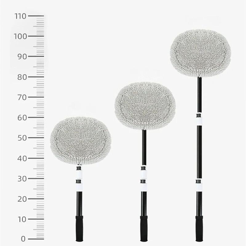 Car Wash Brush Car Cleaning Brush Telescoping Long Handle Mop Soft Hair Chenille Broom Universal Window Wash Auto Accessories