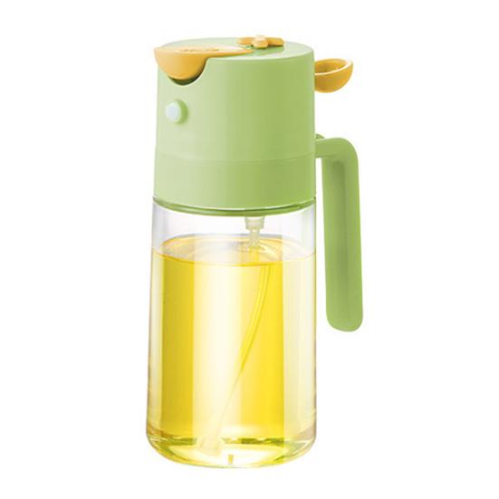 Glass Oil Sprayer Bottle for Kitchen 2-in-1 Spray & Pour Oil Dispenser Non-Drip Nozzle Atomizing Oil Sprayer with Anti-Clog Filter