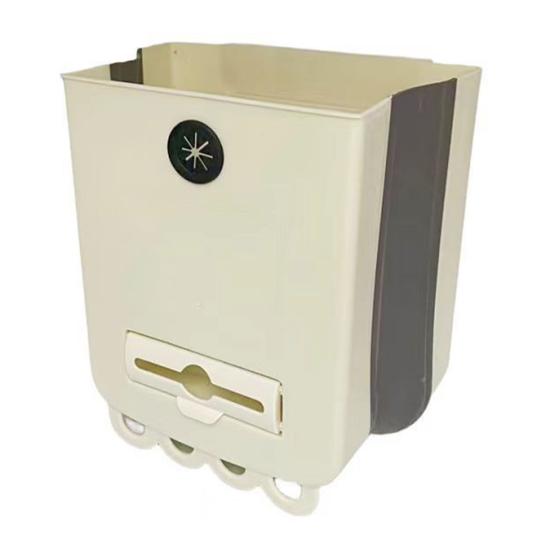 Foldable Trash Can Hanging Garbage Can Large Capacity Waterproof Oil-Resistant Easy to Install Cabinet Door Trash Can Waste Bin