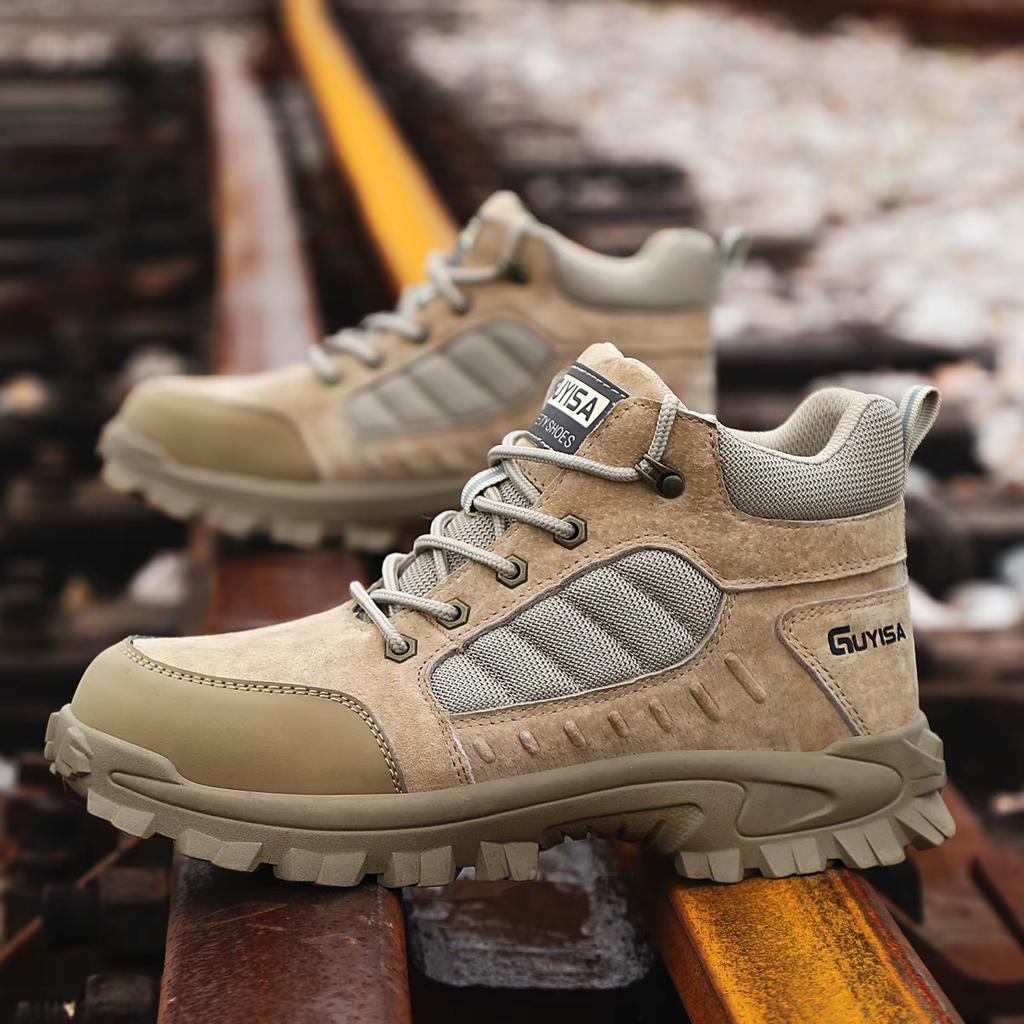 New Safety Boots Men Work Indestructible Shoes Sneakers Steel Toe Protective Boots Anti-smash Anti-puncture Work Tactical Boots