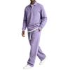 Men's 2 Piece Casual Set Long Sleeve Top and Drawstring Elastic Waist Cargo Pants for Outdoor Sports