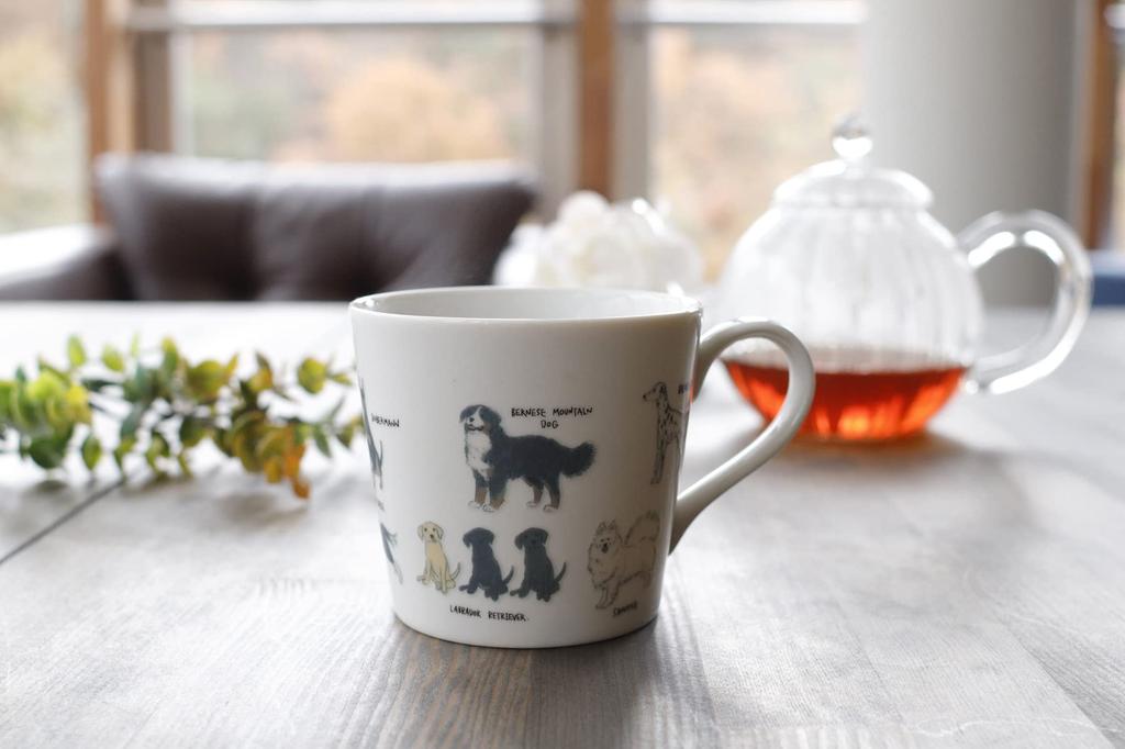 In Marumo Takagi Pottery Yuruinu Set of Changes with Shih Shiba Siberian Golden Dalmatian [Temperature Design] Warm-sensing Mugs, 3, Temperature,