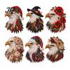 Eagle Themed Home Ornament Patchwork DIY Kit, Christmas Fabric Art Halloween Sewing Kit Patriotic Craft for Handmade Wall Decor Relaxing Crafting